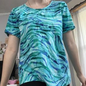 Coral Bay Blue/Green Shirt Size M